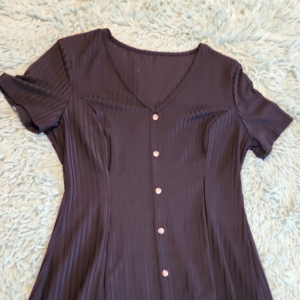 SHEIN Black Striped Dress